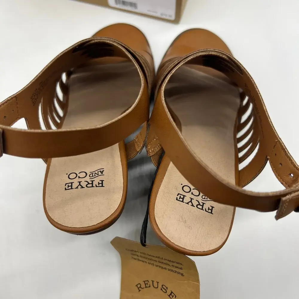 Frye and Co. Womens Galia Heeled Sandals Brown Tan Size 7M